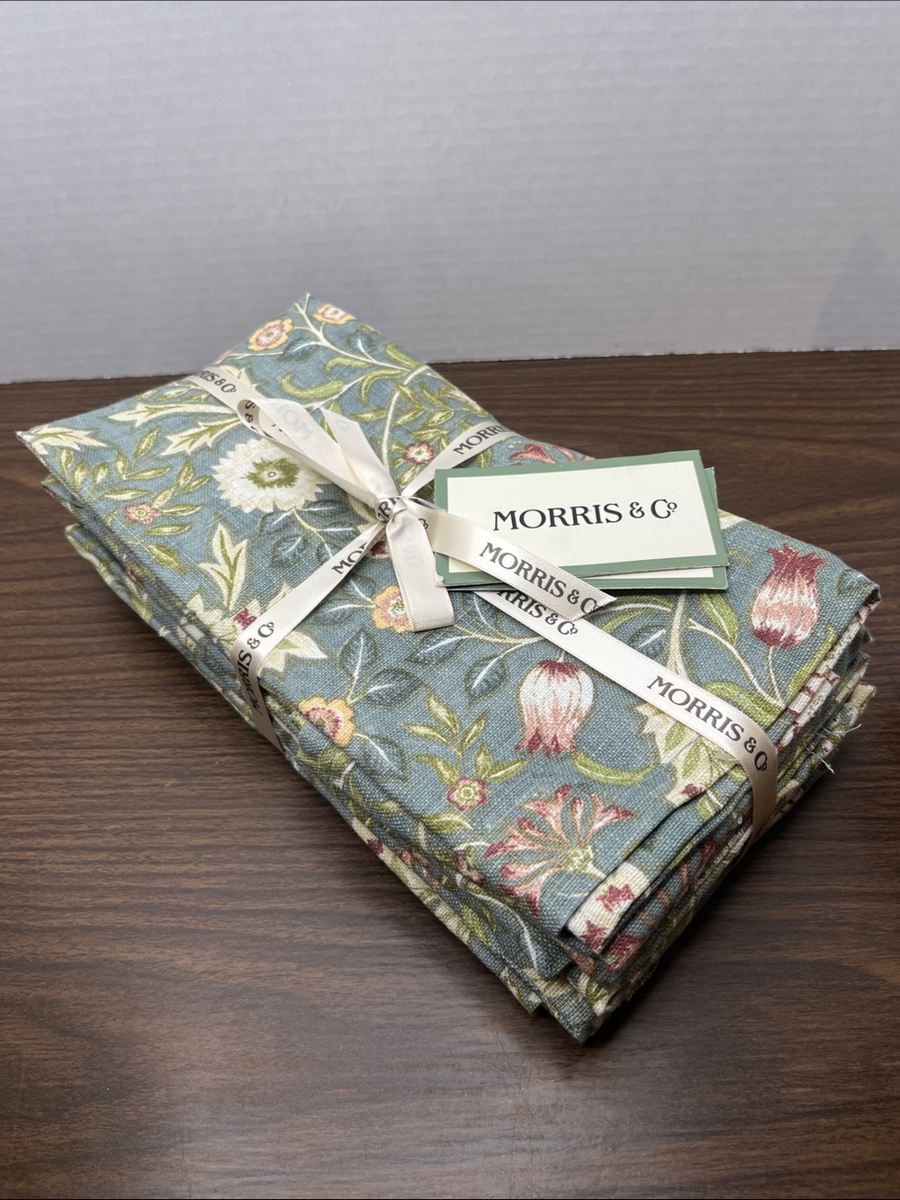 Morris & Co Wilhemina Cloth Napkins Set of 8 20”x20” 100% cotton - Picture 3 of 3